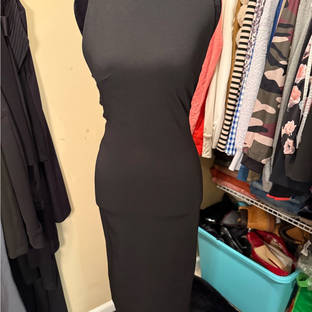 H&M Classic Black Midi Dress